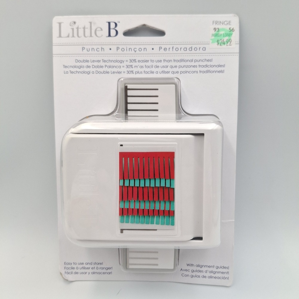 Little B Punch‎ Fringe With Alignment Guides Double Level Technology New